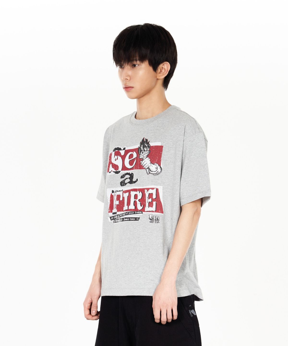 아이돈워너셀(IDWS) Set Fire T-Shirt Gray