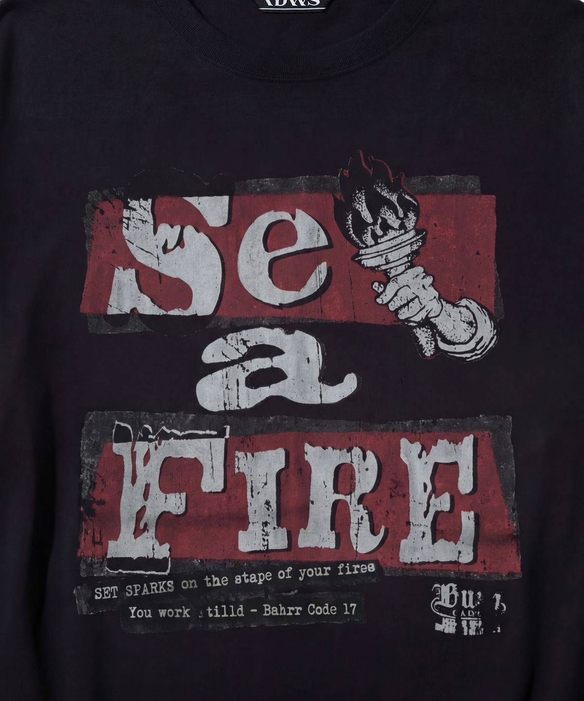 아이돈워너셀(IDWS) Set Fire T-Shirt Black