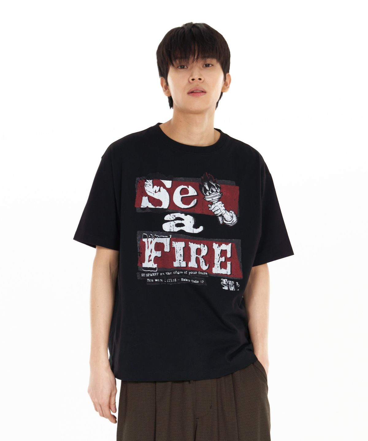 아이돈워너셀(IDWS) Set Fire T-Shirt Black