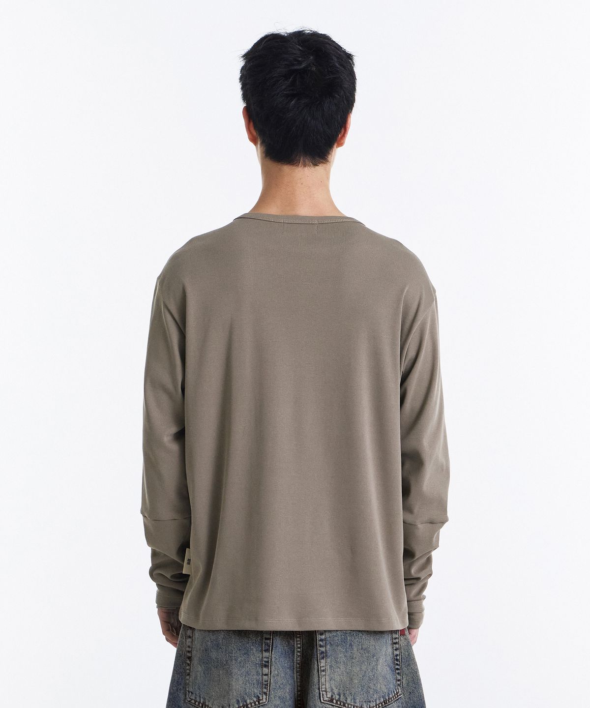 기철(KICHUL) Loop Overlayer Long sleeve (Beige)