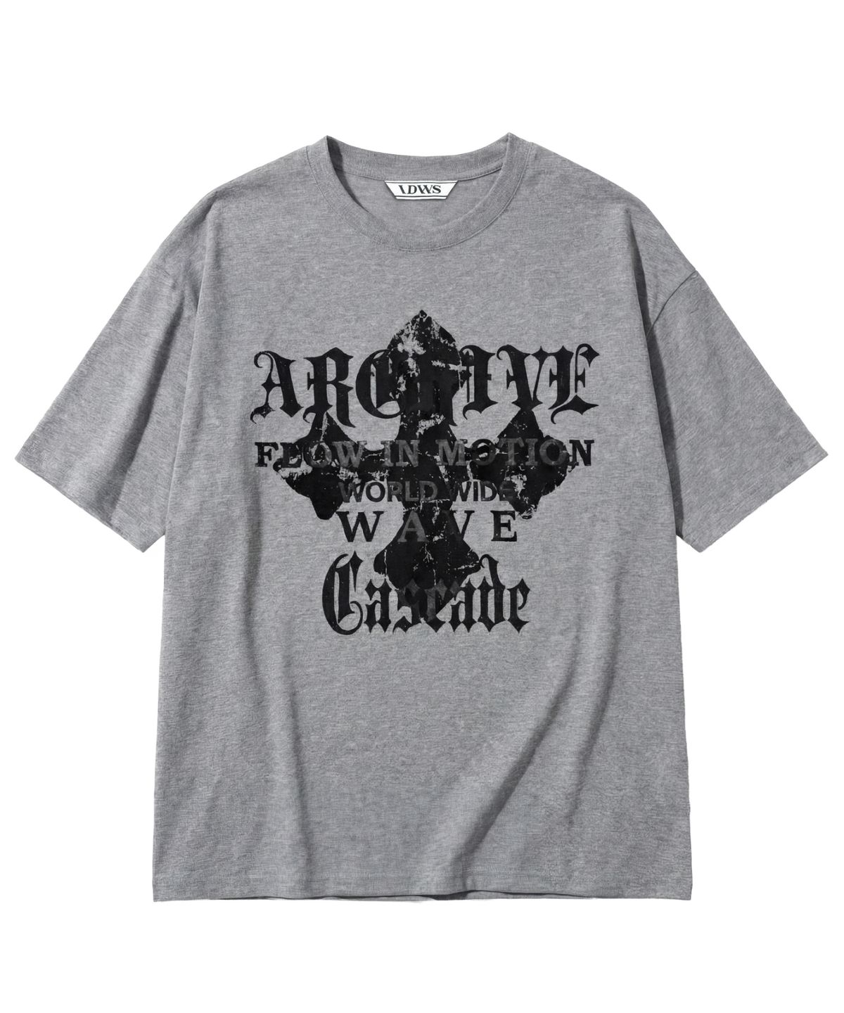 아이돈워너셀(IDWS) Wave Cross T-Shirt Gray