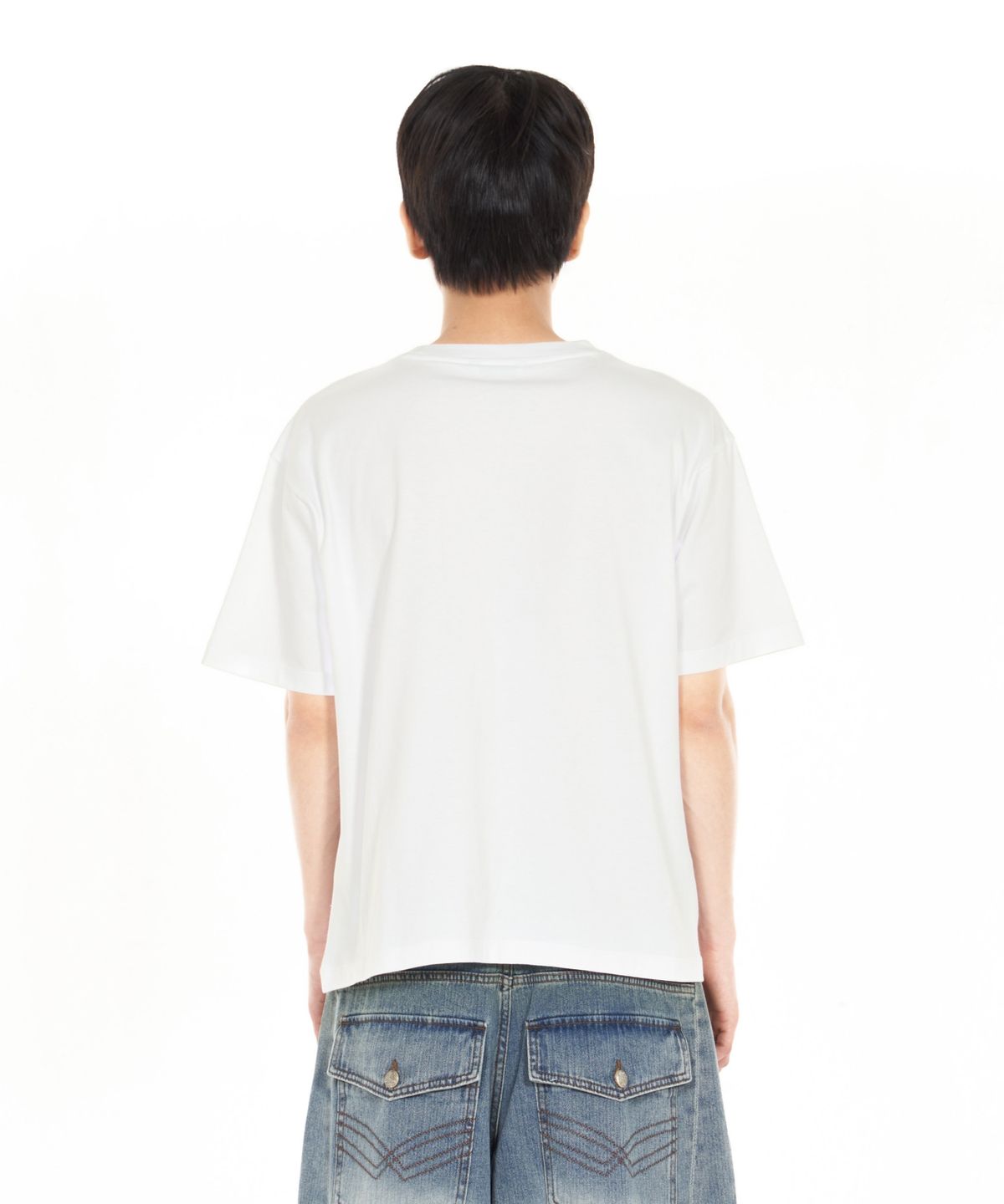 아이돈워너셀(IDWS) Wave Cross T-Shirt White