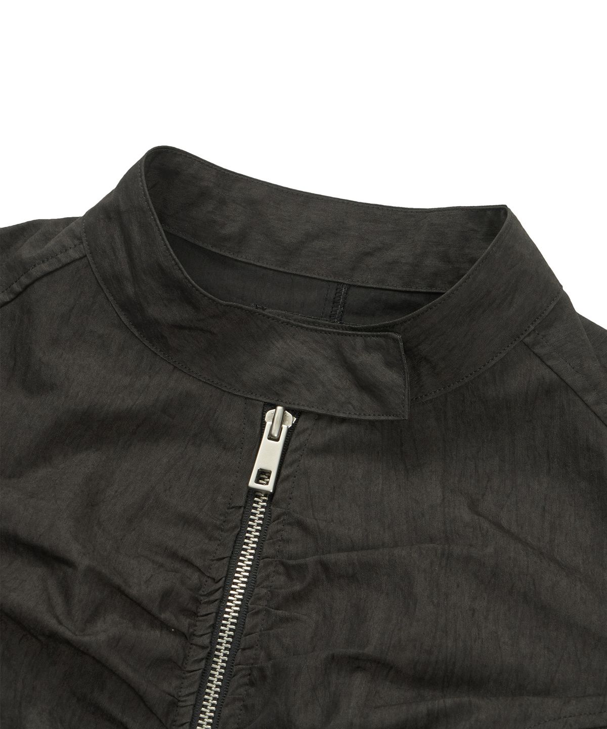 길라아카이브(GILAARCHIVE) SHIRRING NYLON STRING JACKET_BLACK