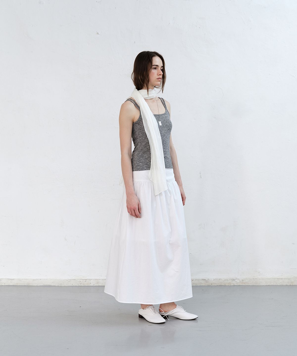 로우타이드(LOW TIDE) DOUBLE STRAP SLEEVELESS TOP [GREY]