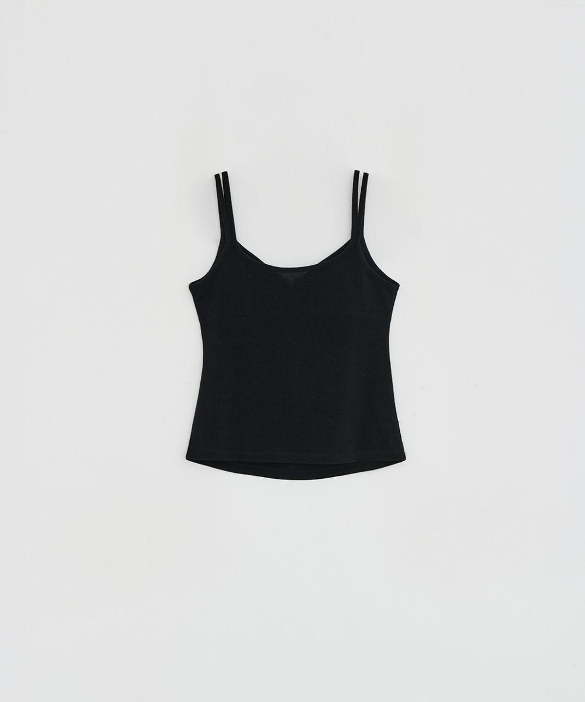 로우타이드(LOW TIDE) DOUBLE STRAP SLEEVELESS TOP [BLACK]