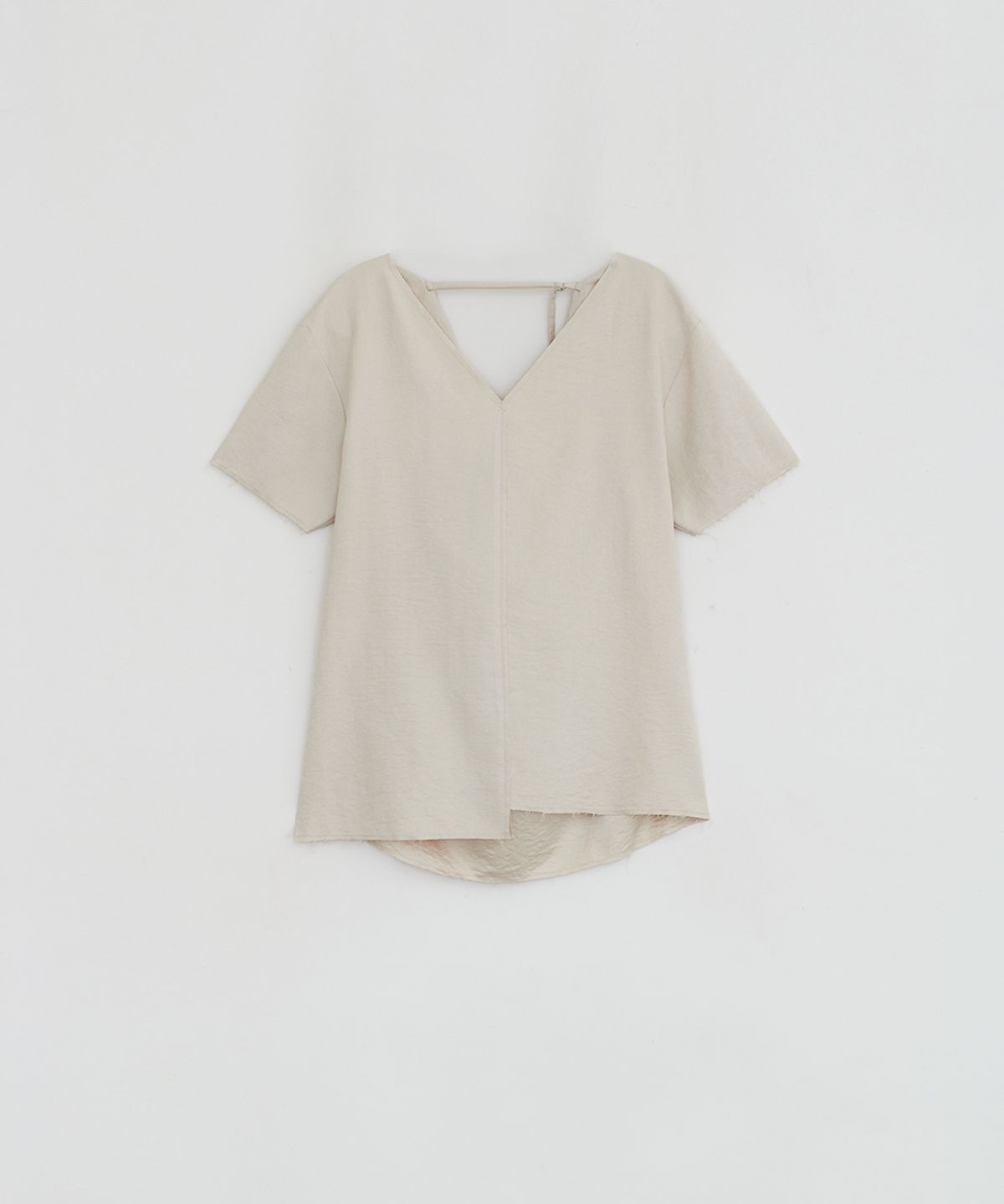 로우타이드(LOW TIDE) CUPRO DRAPE TOP [BEIGE]