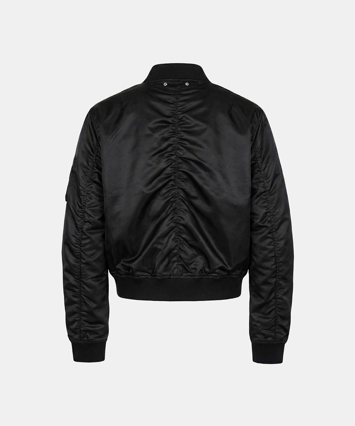 배드블러드(BADBLOOD) Satin Nylon MA-1 Jacket - Black