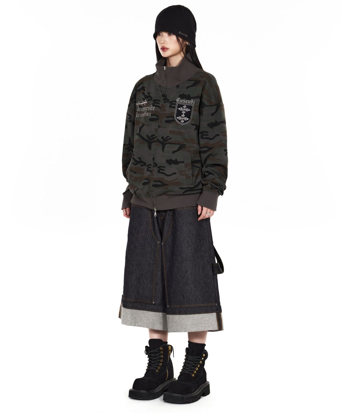 아이돈워너셀(IDWS) Fix Roll Up Carpenter Bermuda Shorts Indigo