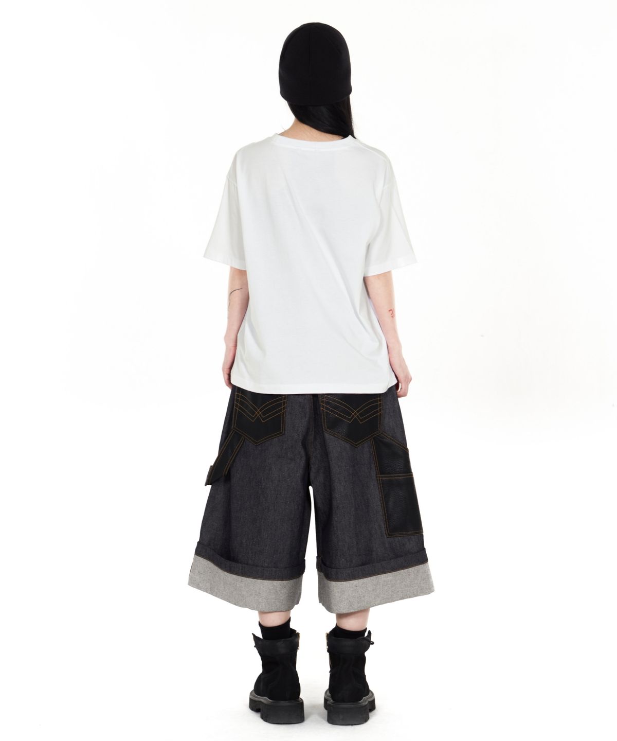 아이돈워너셀(IDWS) Fix Roll Up Carpenter Bermuda Shorts Indigo