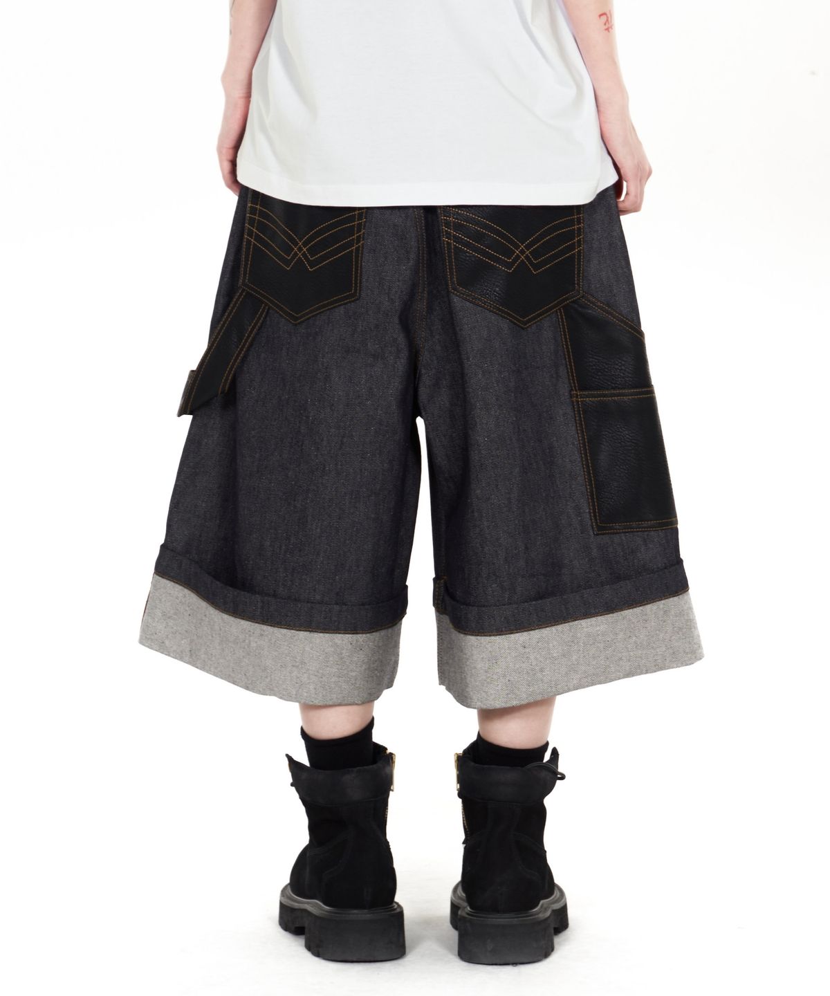 아이돈워너셀(IDWS) Fix Roll Up Carpenter Bermuda Shorts Indigo
