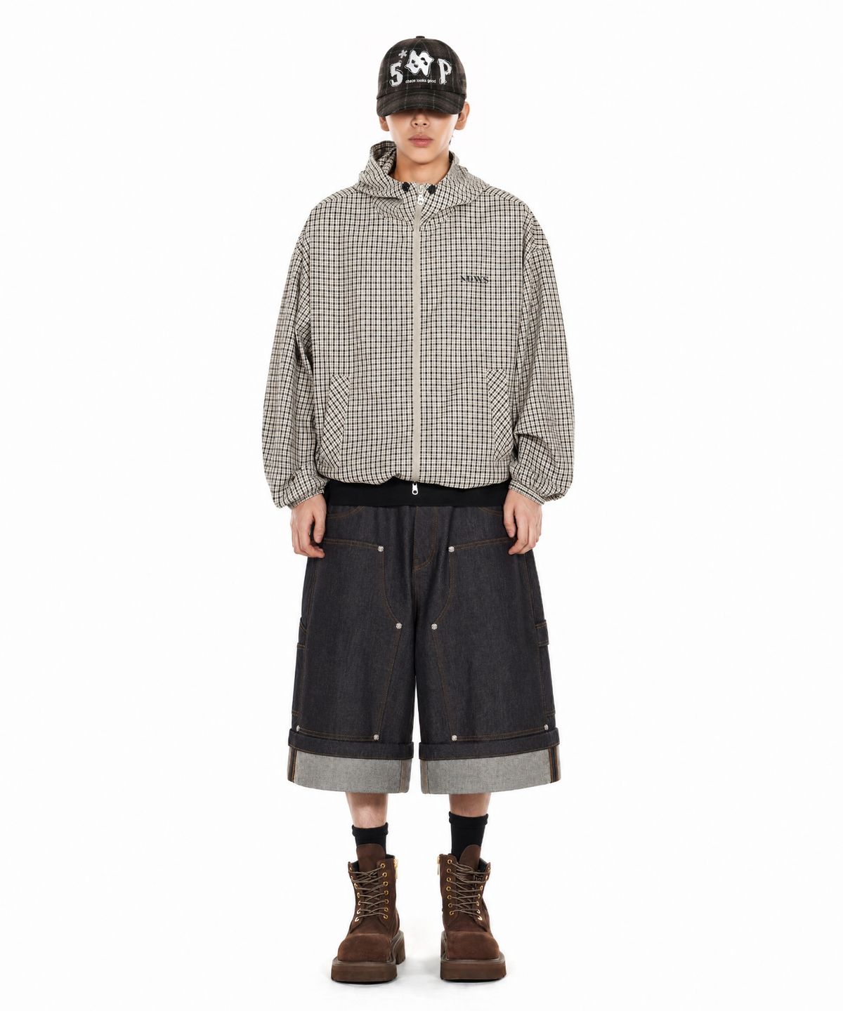 아이돈워너셀(IDWS) Fix Roll Up Carpenter Bermuda Shorts Black
