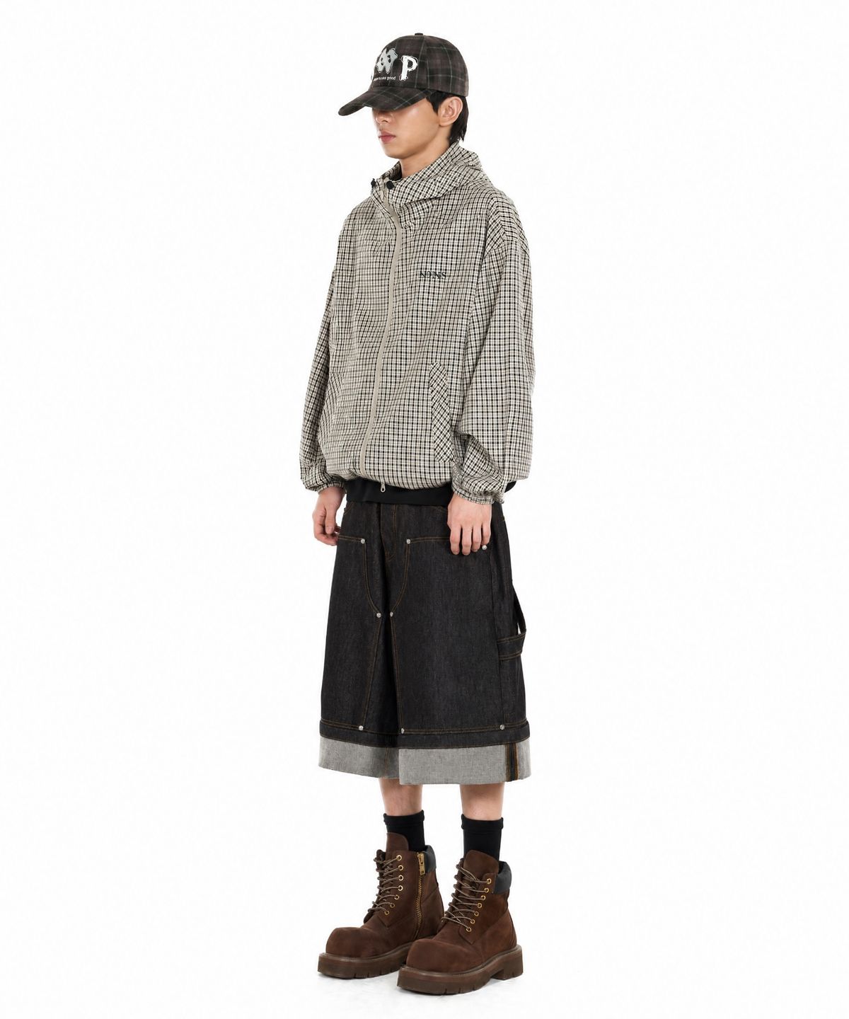 아이돈워너셀(IDWS) Fix Roll Up Carpenter Bermuda Shorts Black