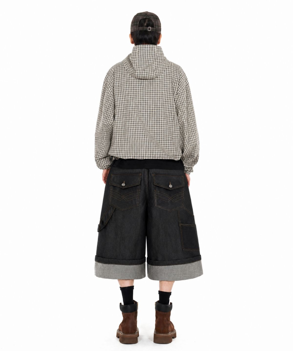아이돈워너셀(IDWS) Fix Roll Up Carpenter Bermuda Shorts Black