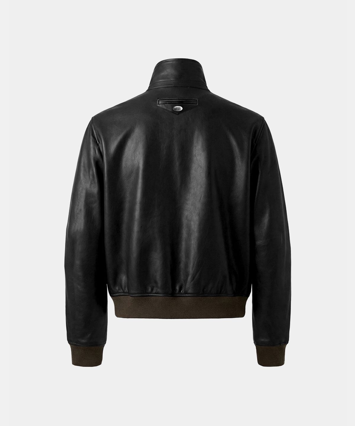 배드블러드(BADBLOOD) Leather High-Neck Jacket - Black