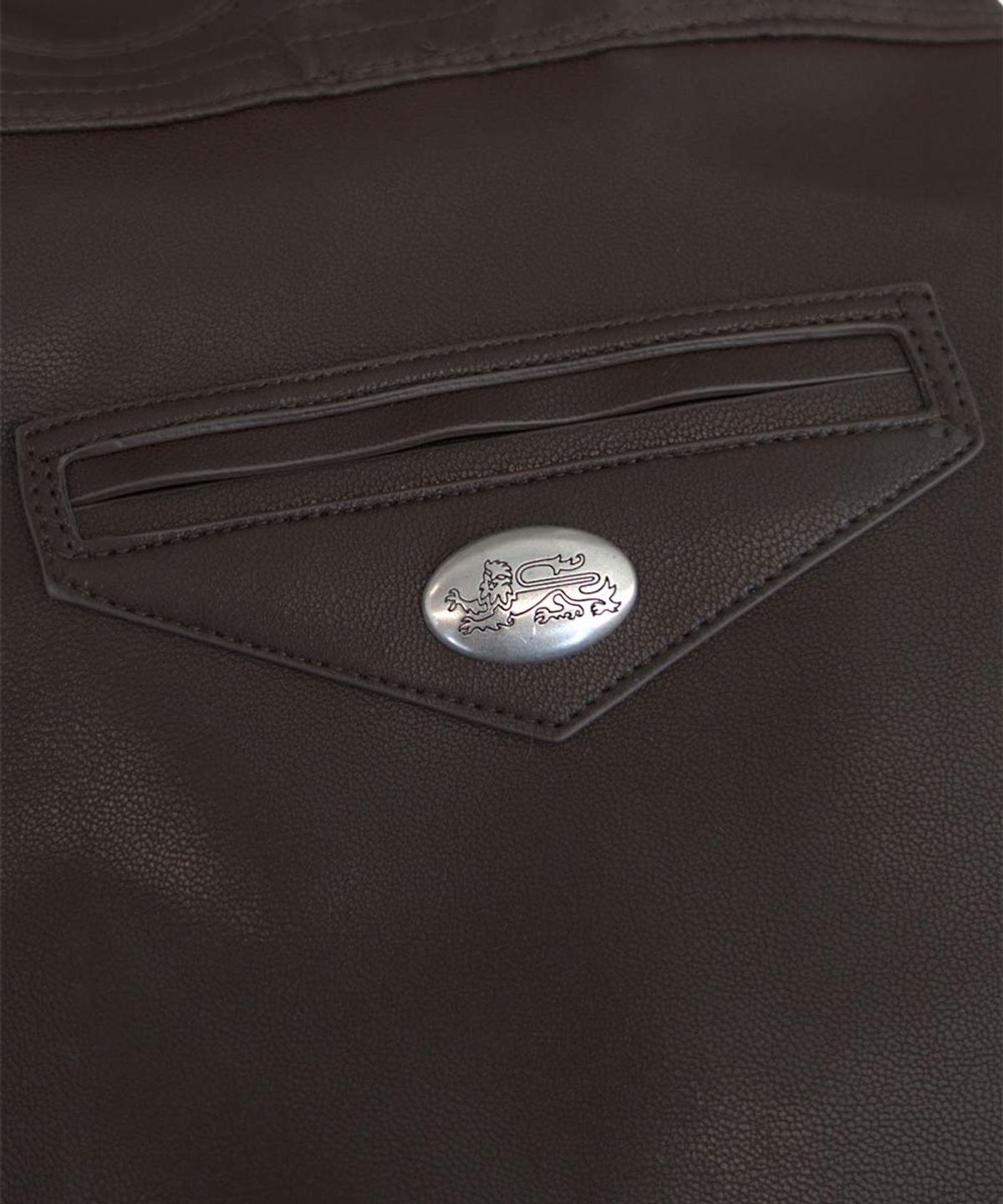 배드블러드(BADBLOOD) Leather High-Neck Jacket - Brown