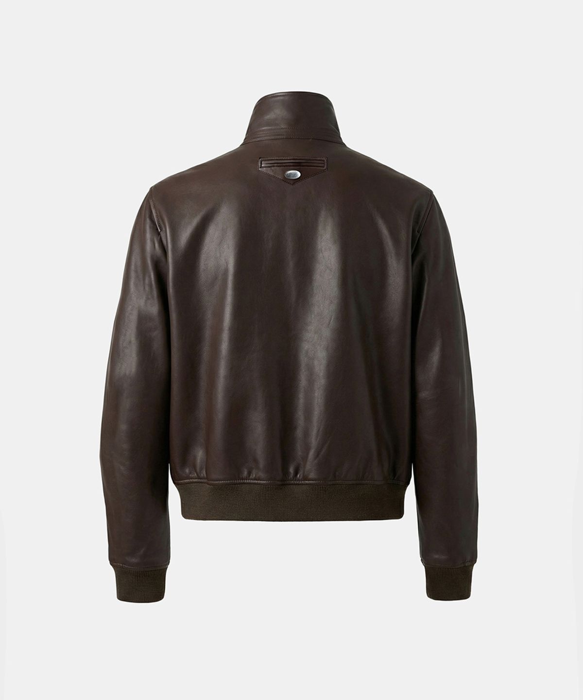 배드블러드(BADBLOOD) Leather High-Neck Jacket - Brown