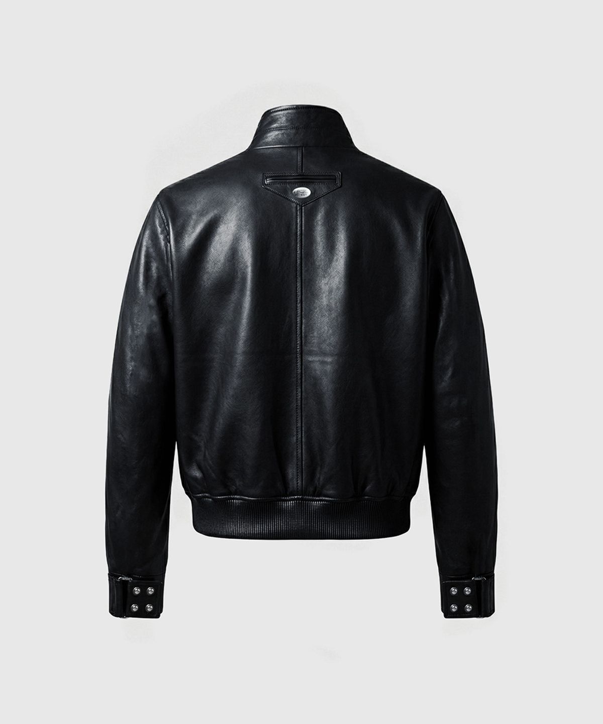 배드블러드(BADBLOOD) Spina High-Neck Jacket - Black Leather
