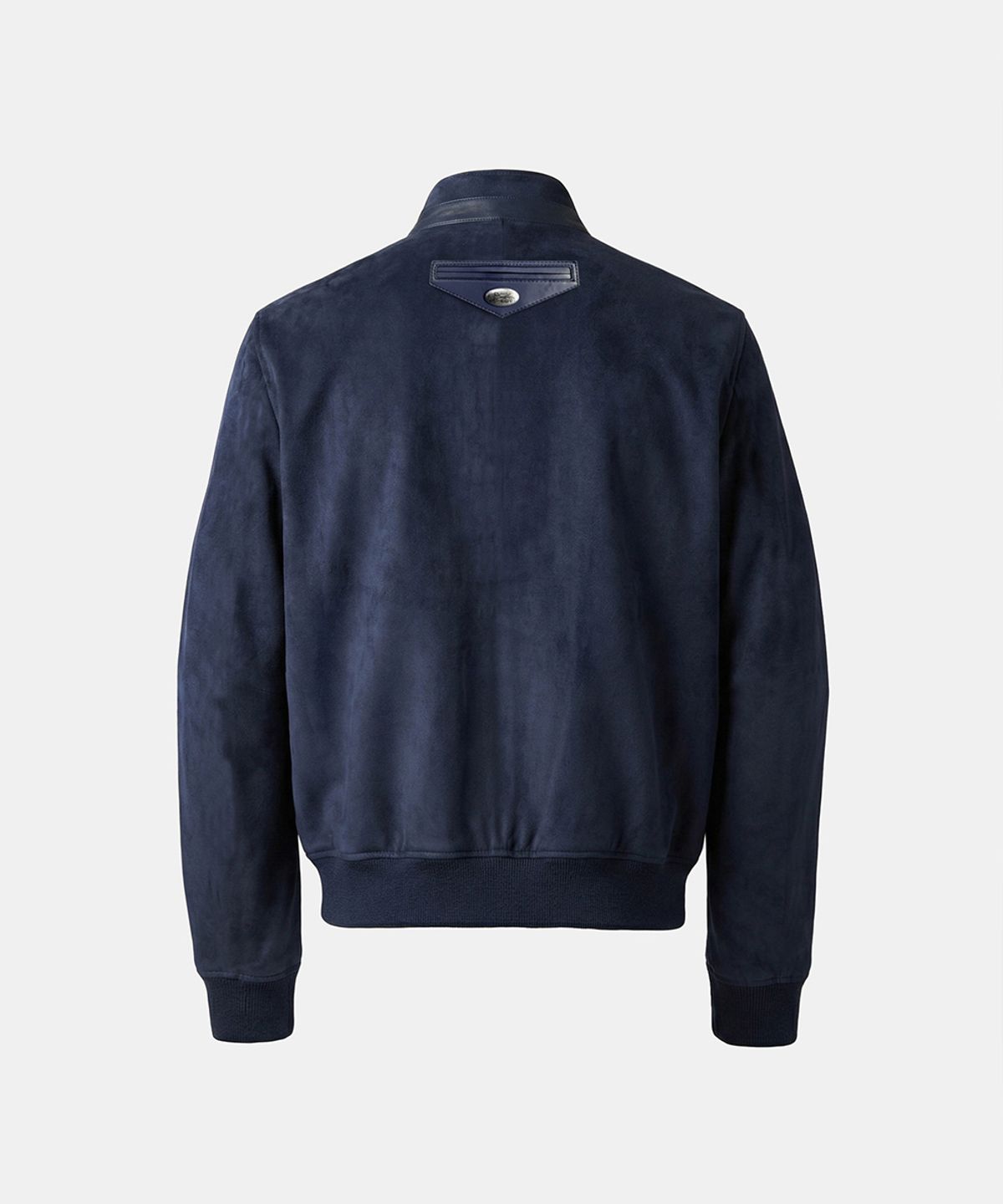 배드블러드(BADBLOOD) Arc Suede Contrast Bomber Jacket - Navy