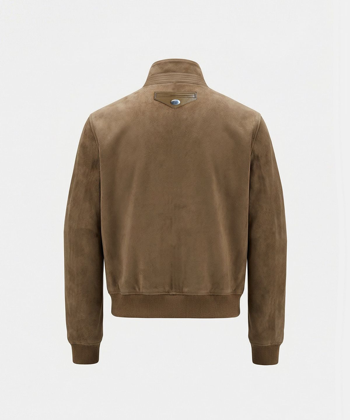 배드블러드(BADBLOOD) Arc Suede Contrast Bomber Jacket - Brown