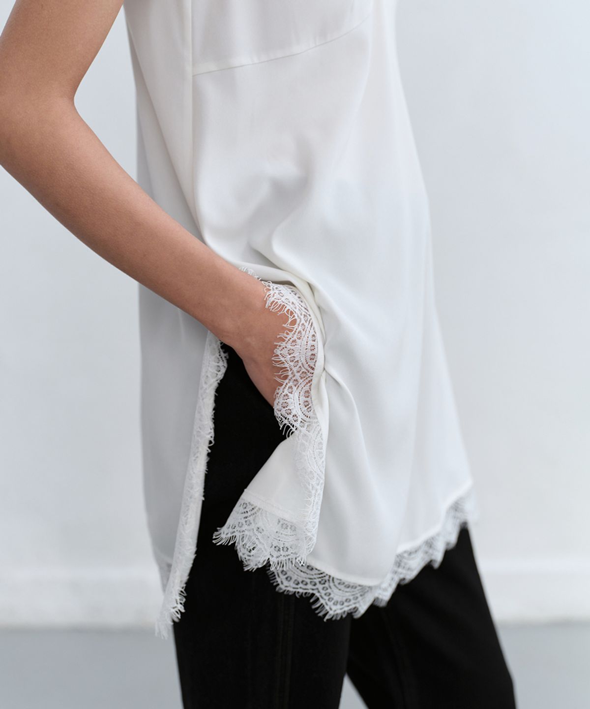 로우타이드(LOW TIDE) LACE LAYERED ONEPIECE [WHITE]