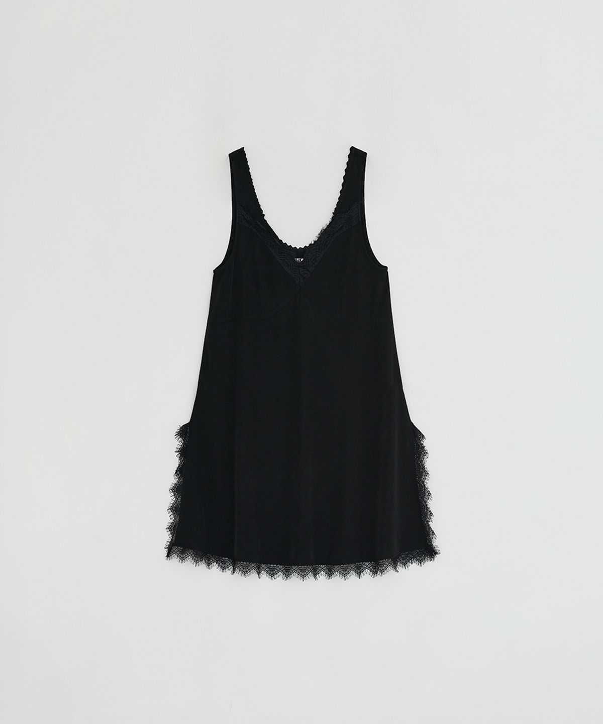 로우타이드(LOW TIDE) LACE LAYERED ONEPIECE [BLACK]