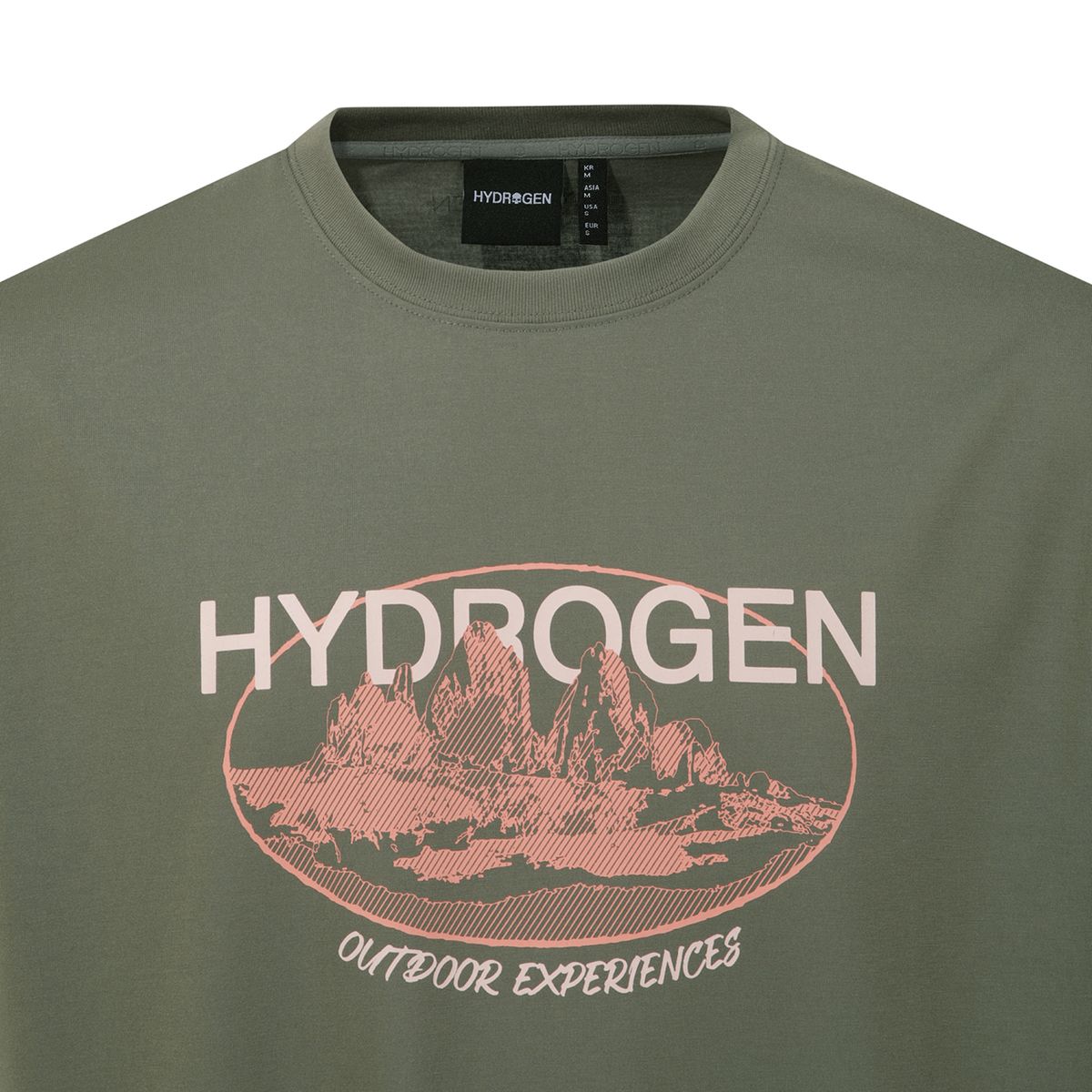 하이드로겐(HYDROGEN) 유니 원형 그래픽 반팔 티셔츠