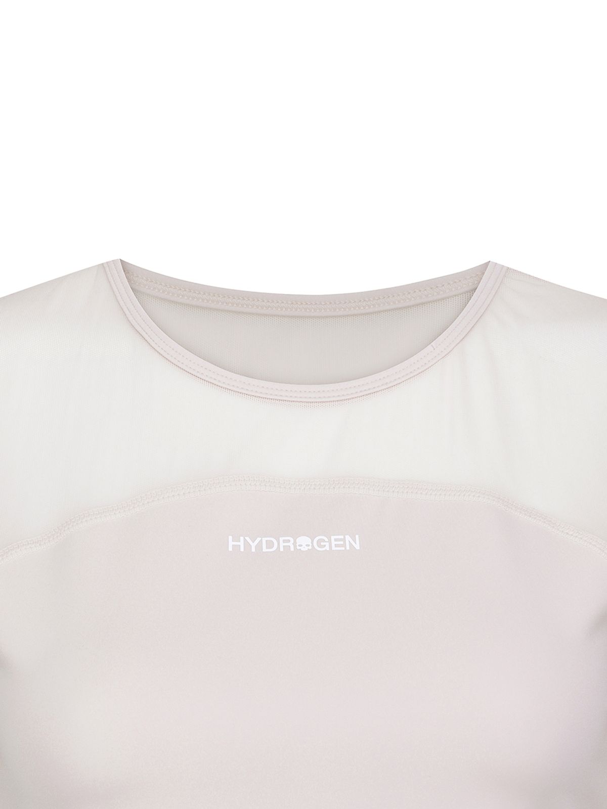 하이드로겐(HYDROGEN) 여성 메쉬배색 변형 반팔라운드