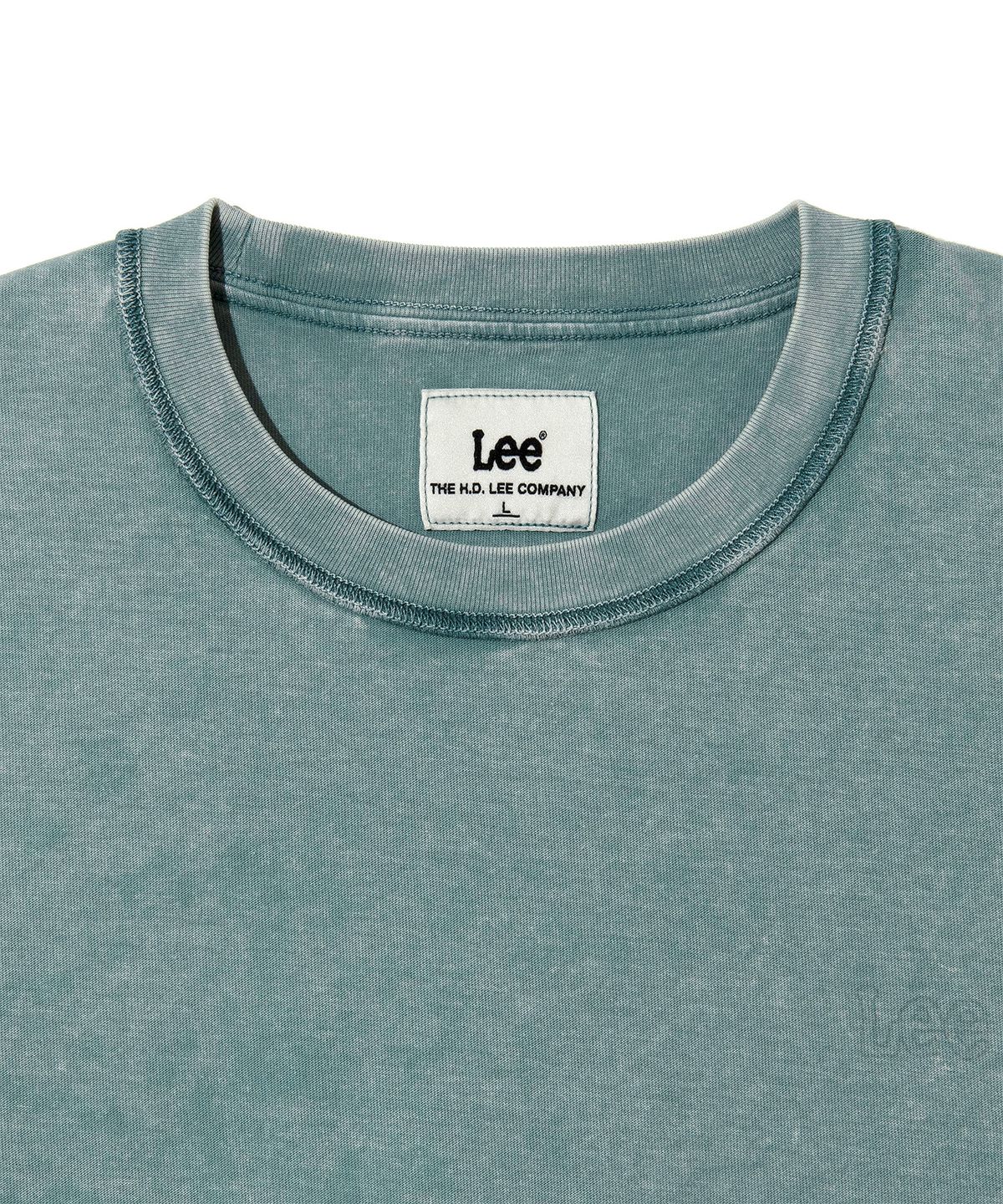 리(LEE) 인사이드아웃 다이드 반팔 티셔츠 피그먼트 그린
