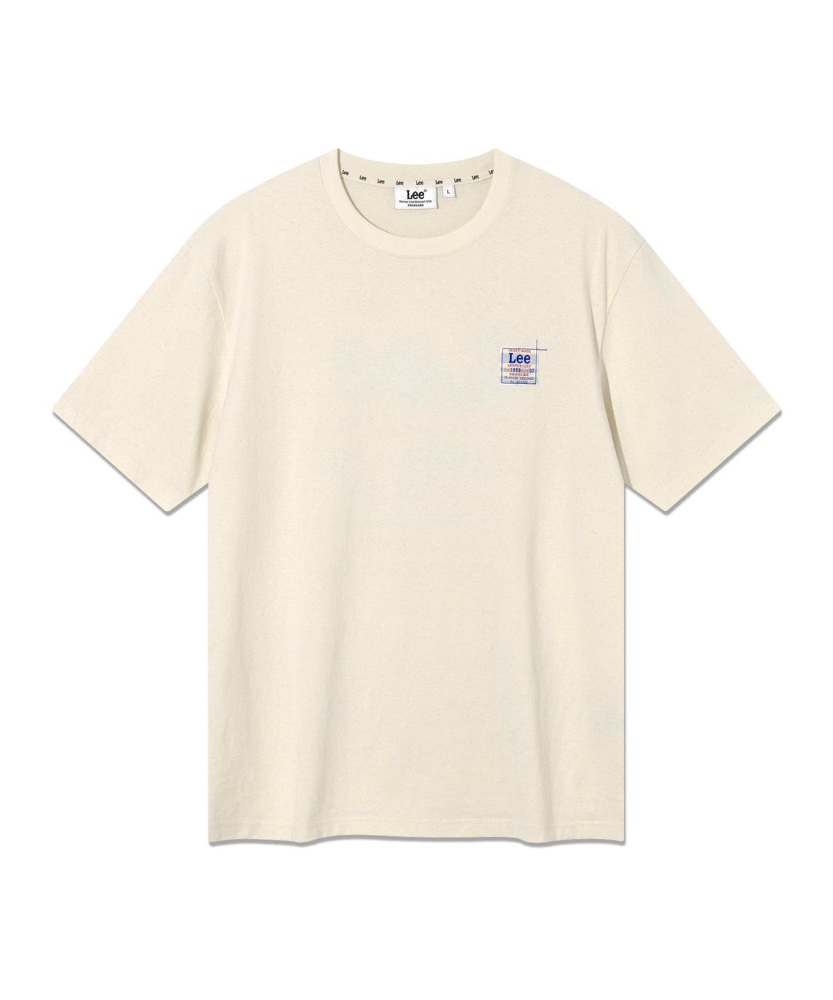 리(LEE) 101 라벨 반팔 티셔츠 에크루