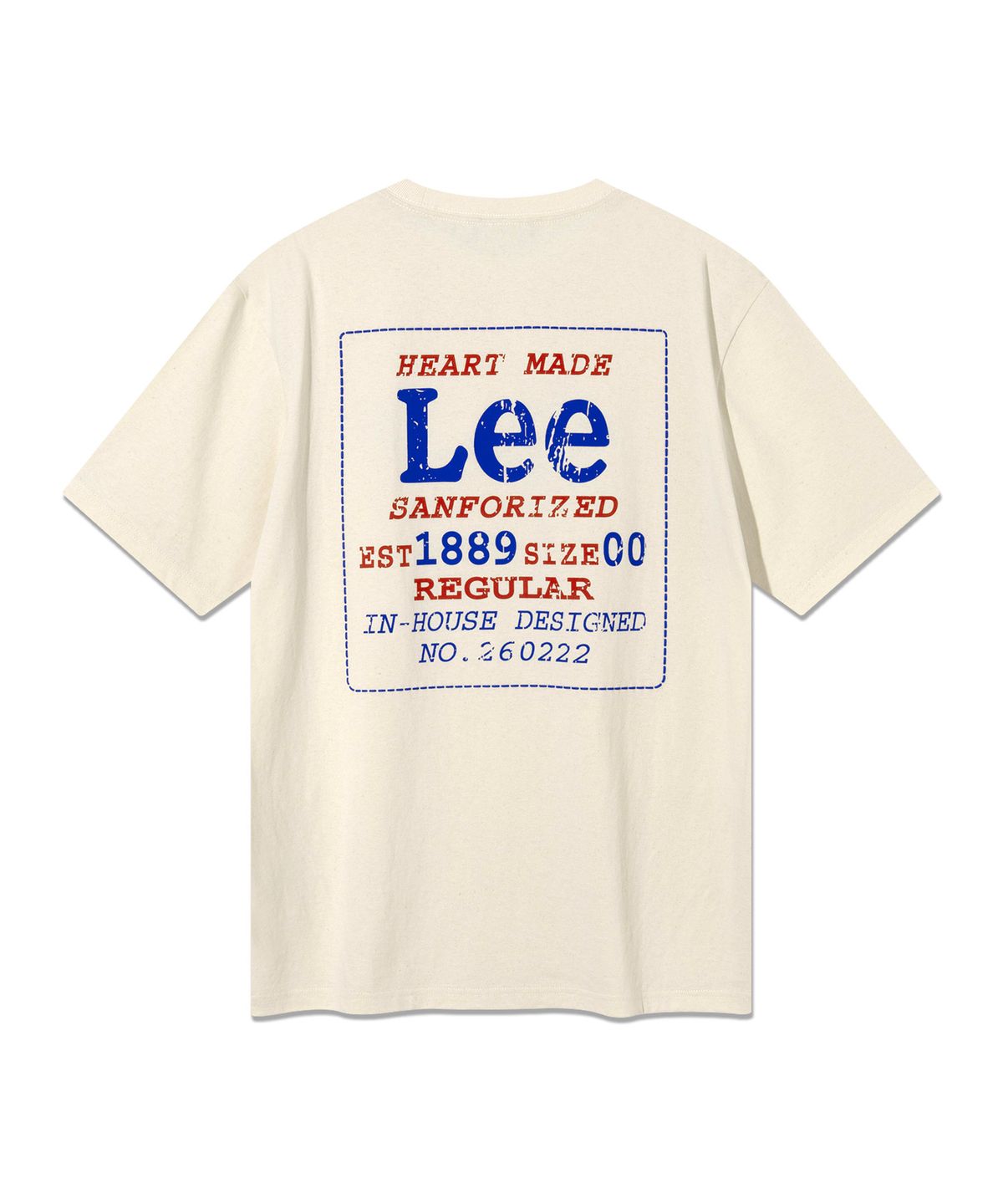리(LEE) 101 라벨 반팔 티셔츠 에크루