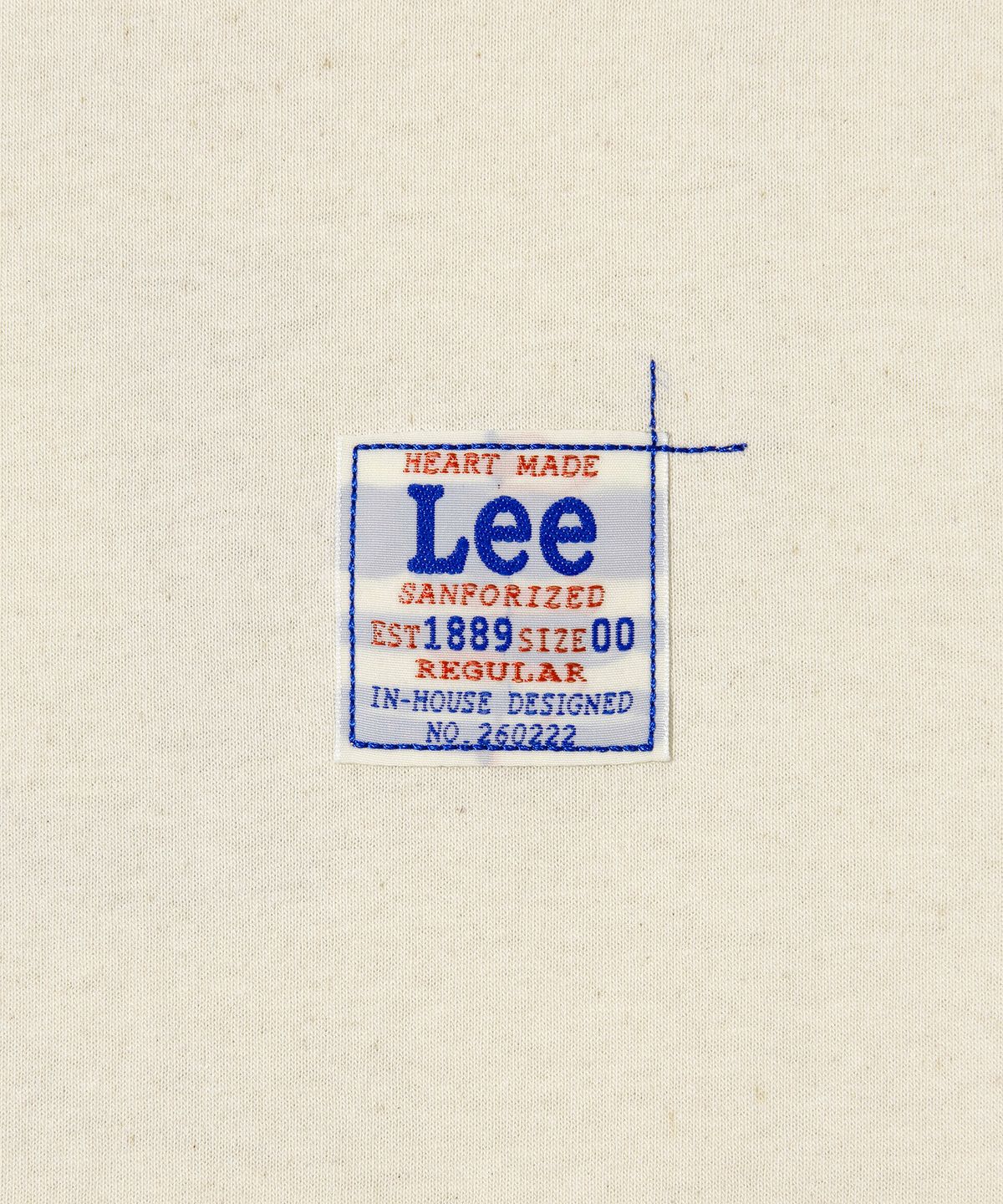 리(LEE) 101 라벨 반팔 티셔츠 에크루
