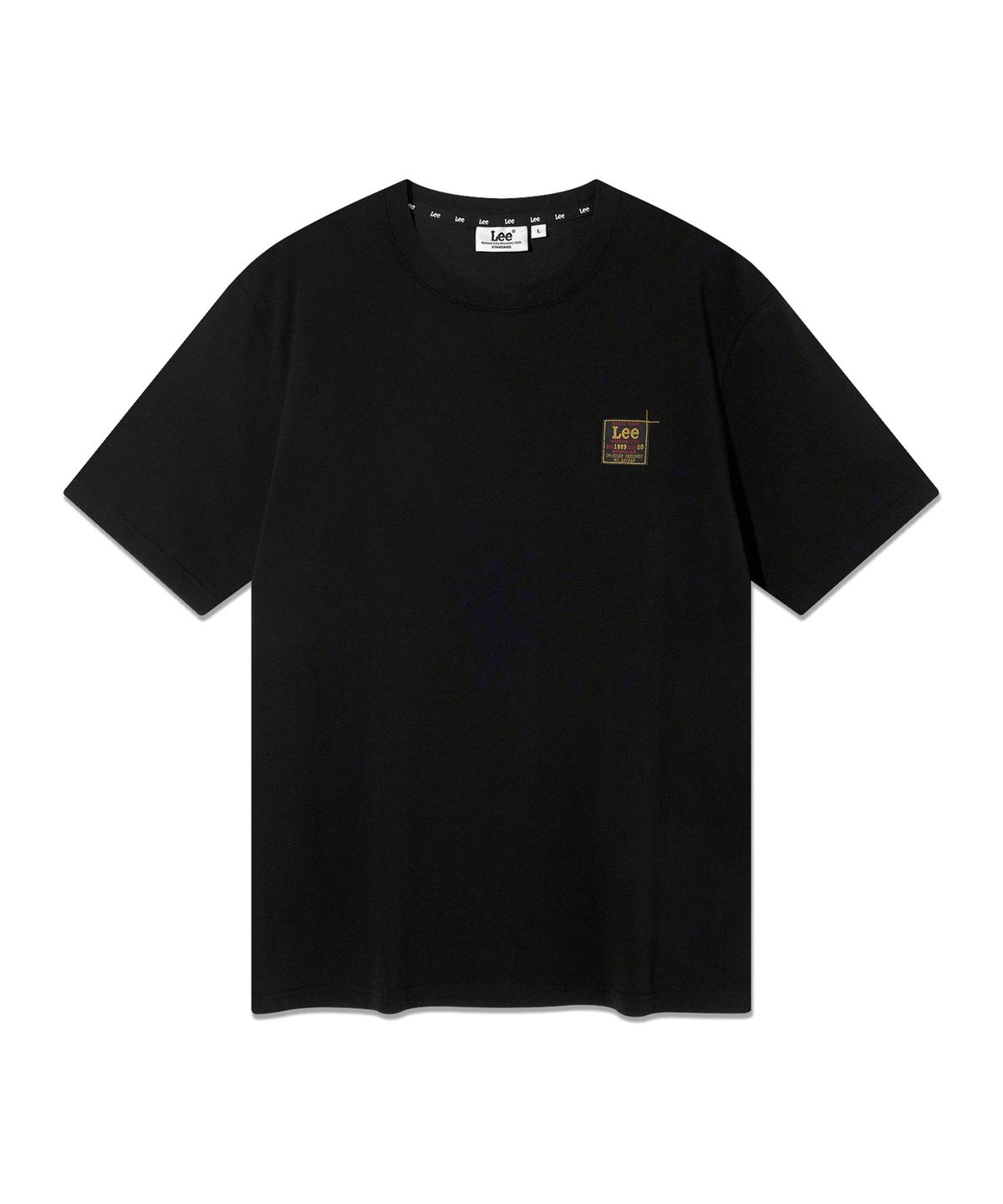 리(LEE) 101 라벨 반팔 티셔츠 블랙