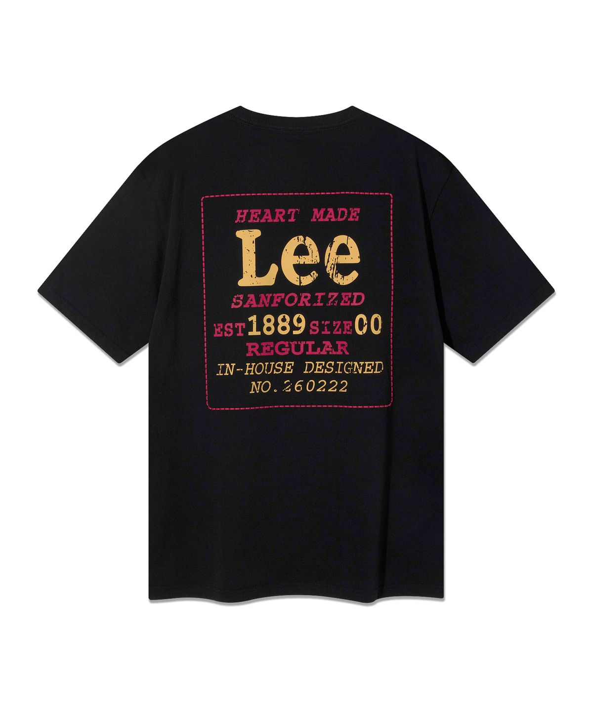 리(LEE) 101 라벨 반팔 티셔츠 블랙