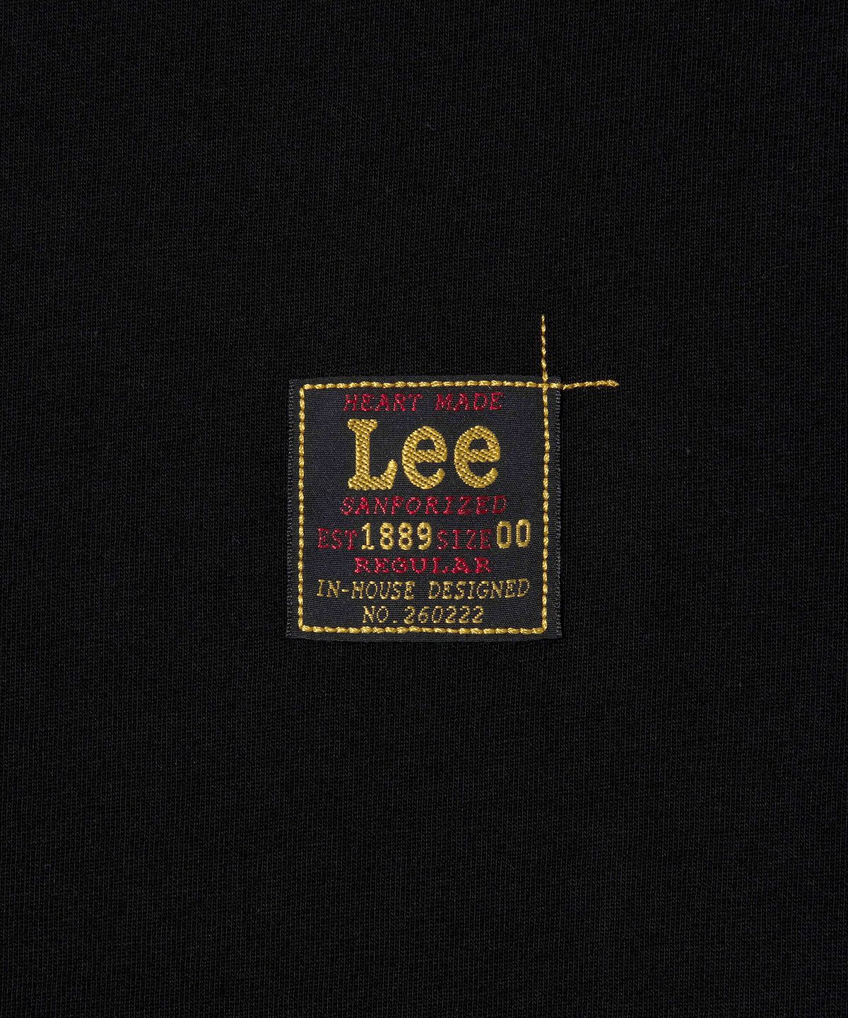 리(LEE) 101 라벨 반팔 티셔츠 블랙
