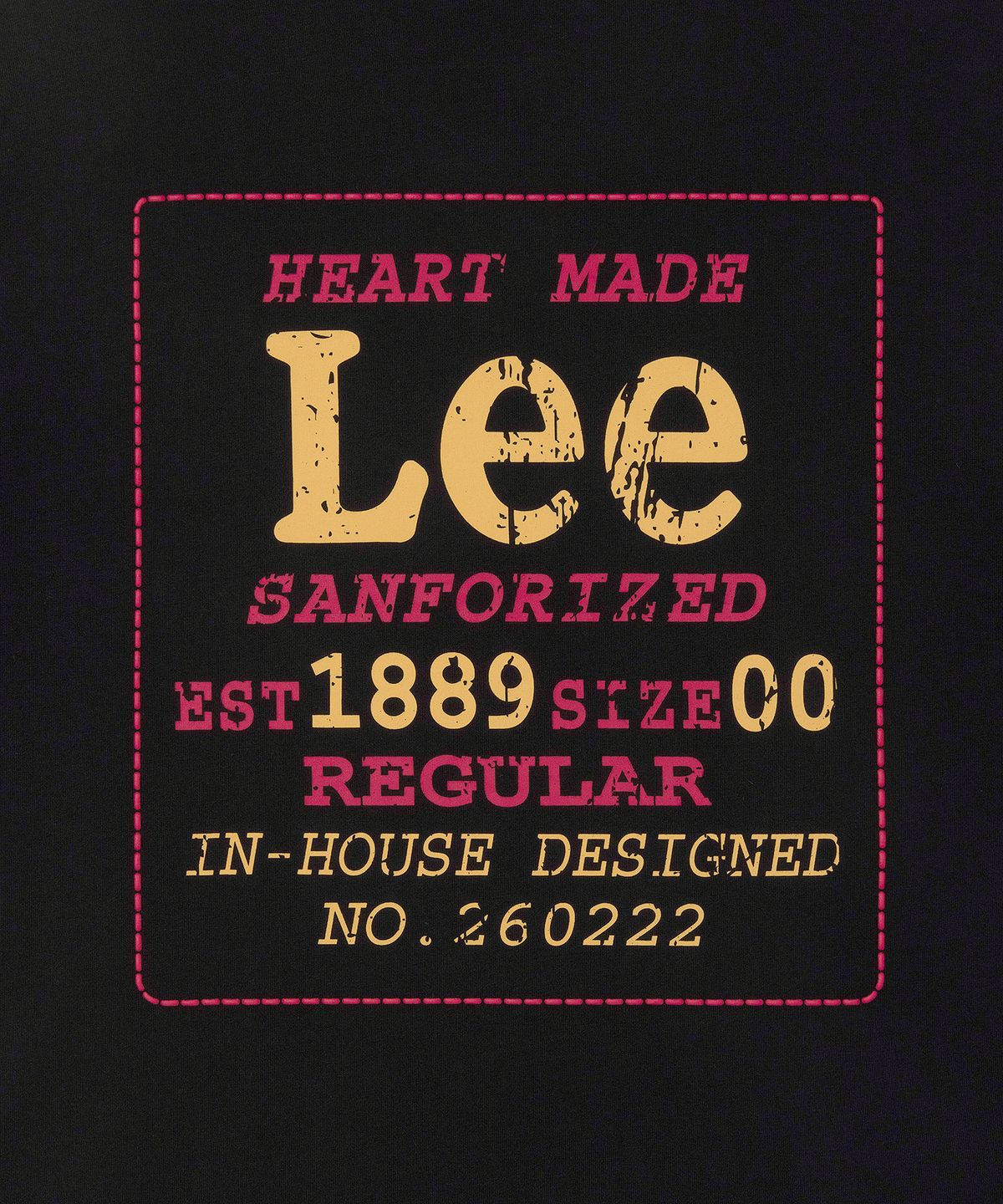 리(LEE) 101 라벨 반팔 티셔츠 블랙