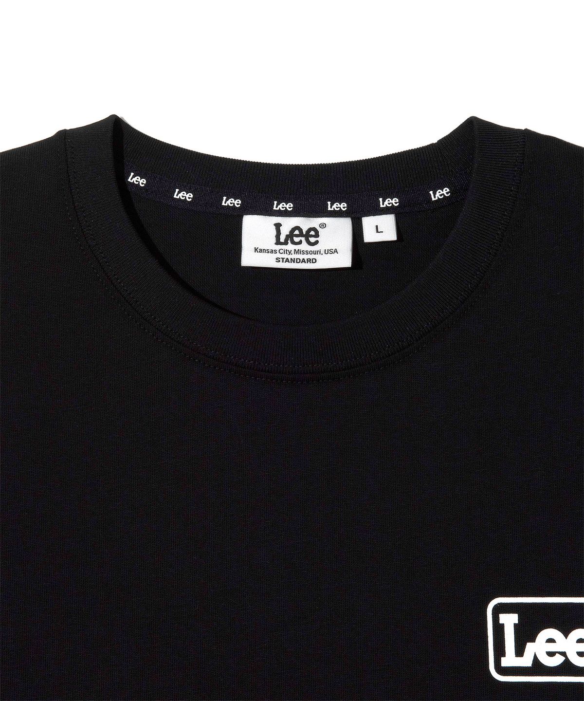 리(LEE) 아카이브 라벨 반팔 티셔츠 블랙