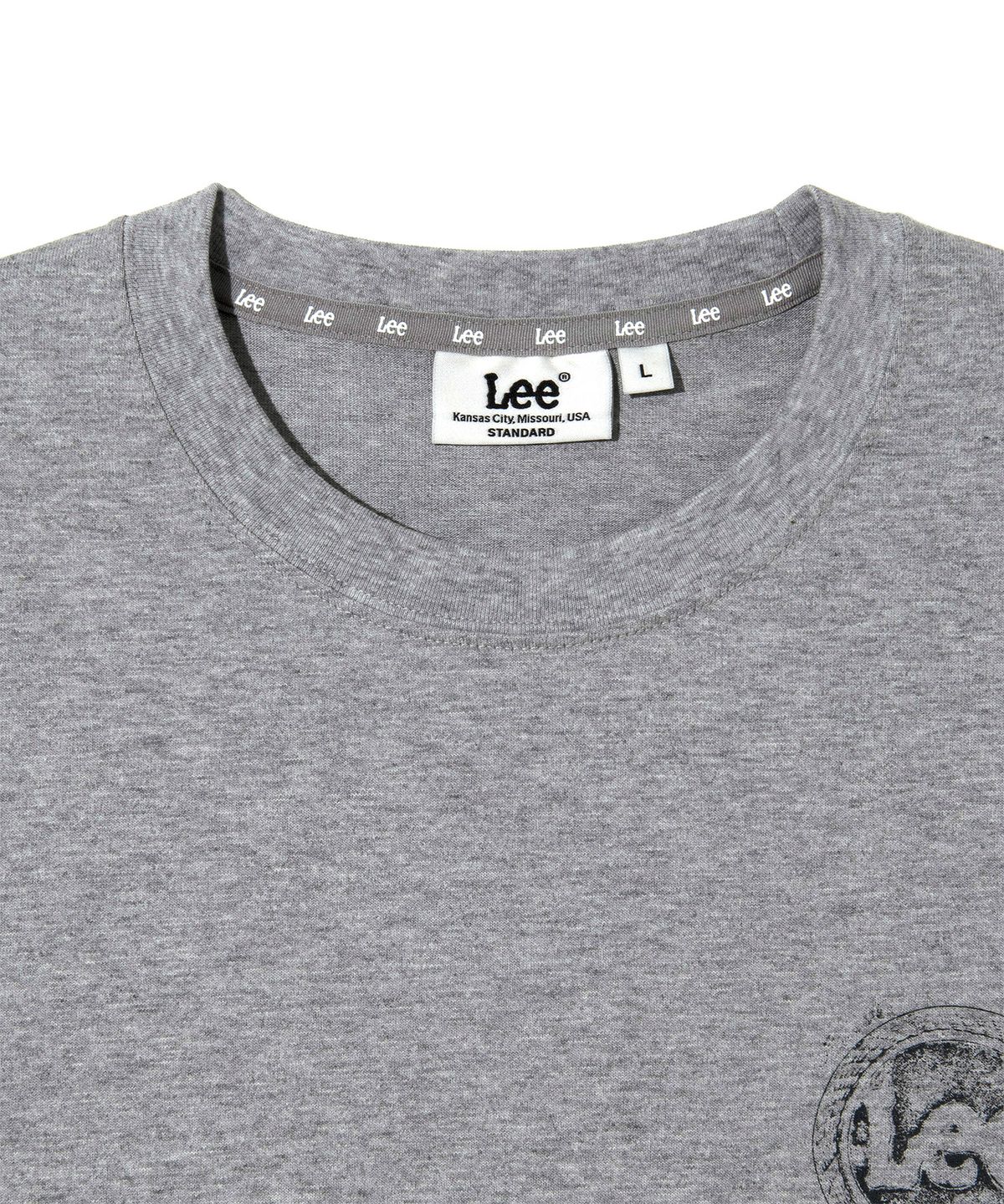 리(LEE) 맨홀 그래픽 반팔 티셔츠 그레이