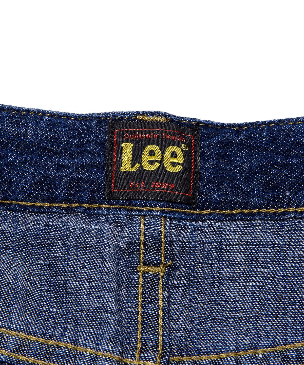 리(LEE) 우먼 린넨 미디 데님 스커트 인디고 미듐