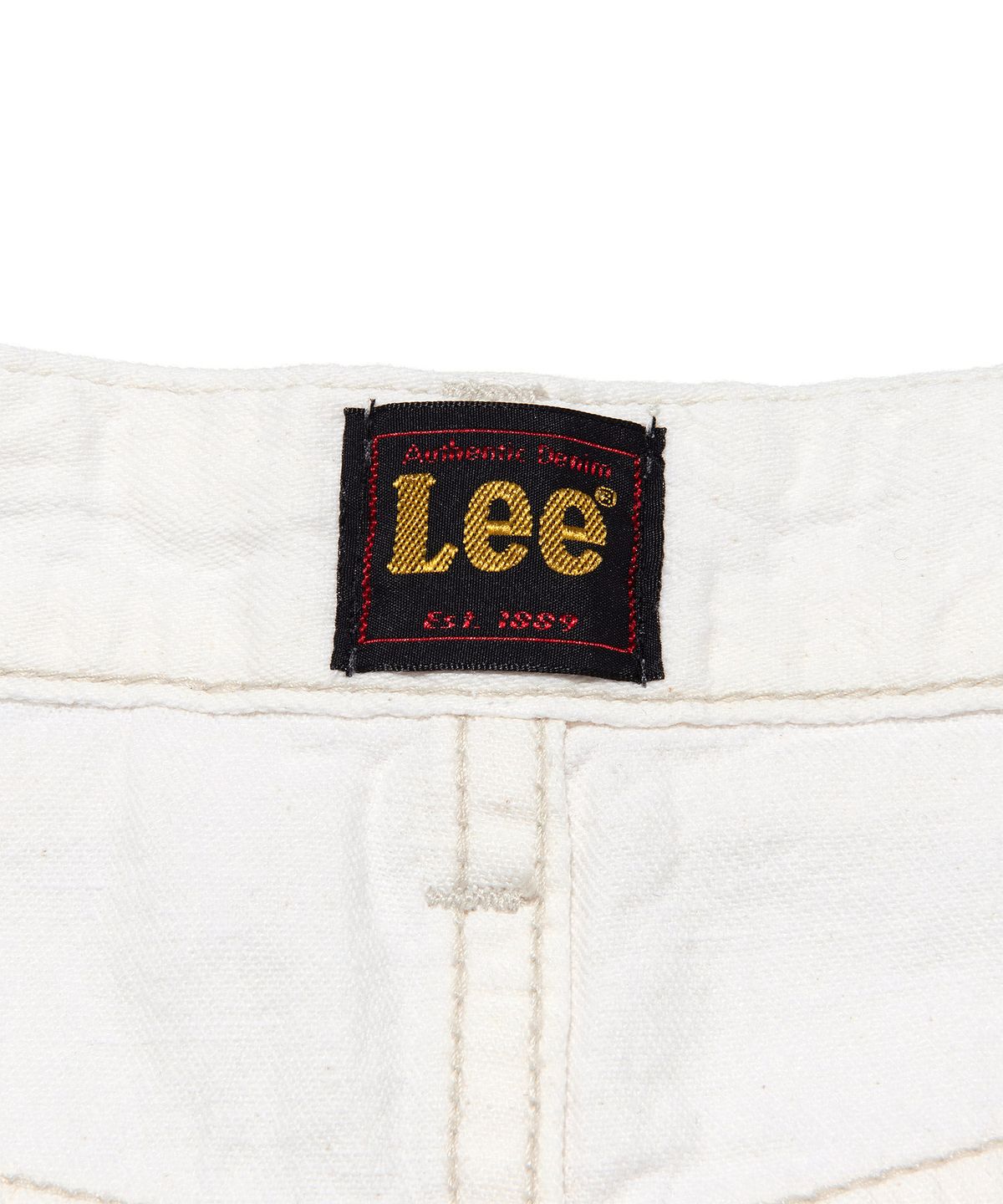 리(LEE) 우먼 린넨 미디 데님 스커트 에크루