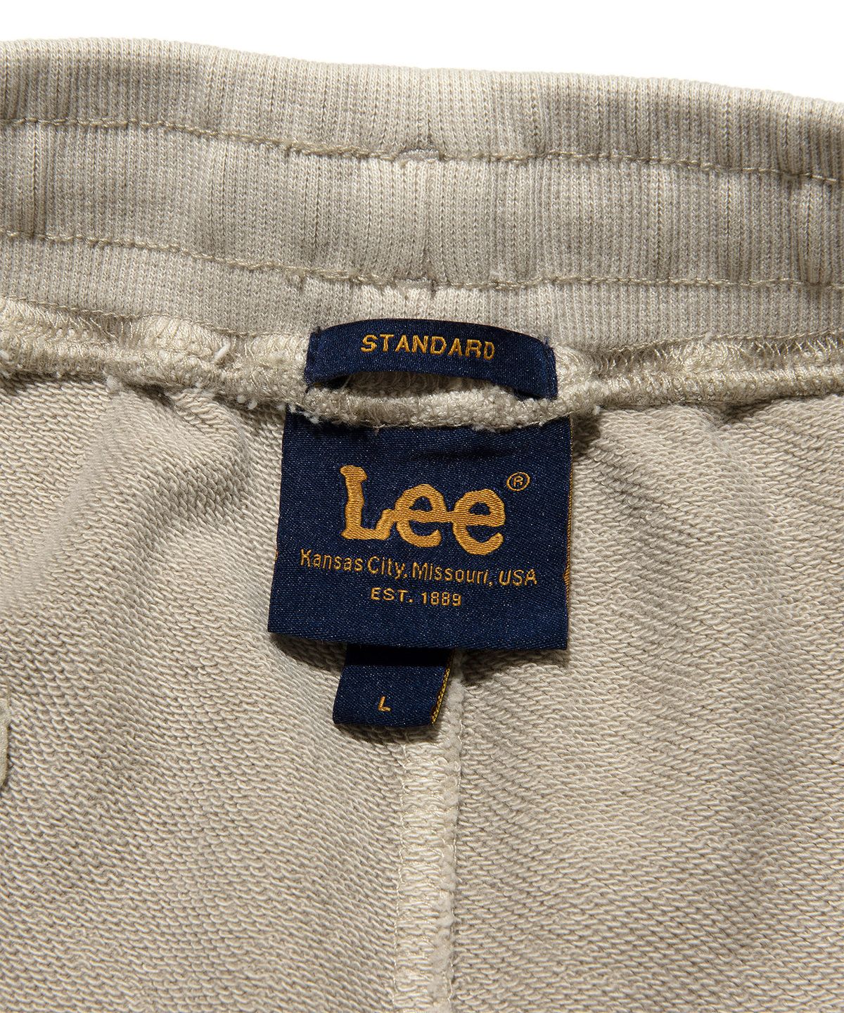 리(LEE) 레이블 다잉 스웻 쇼츠 피그먼트 그레이