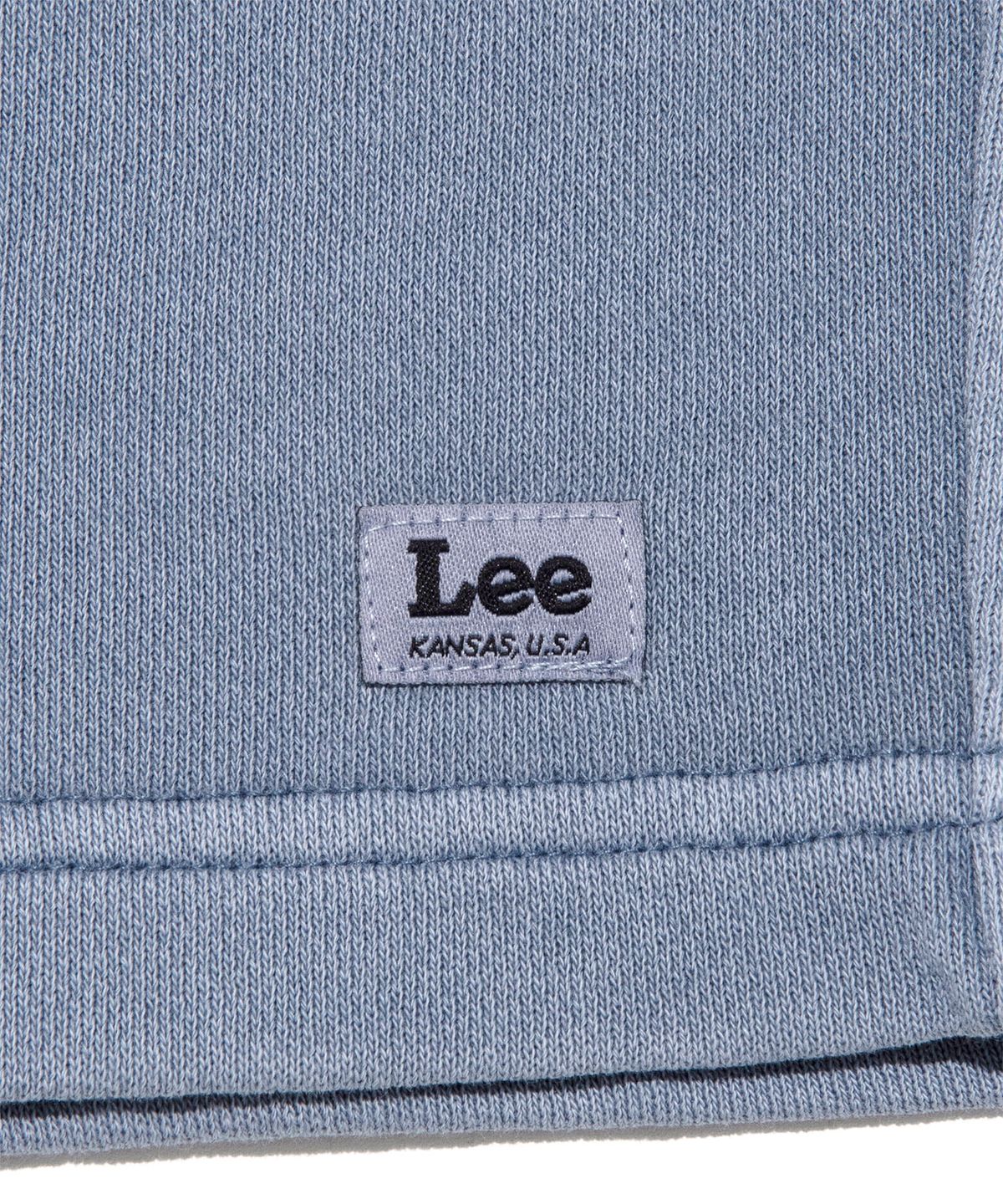 리(LEE) 레이블 다잉 스웻 쇼츠 피그먼트 블루