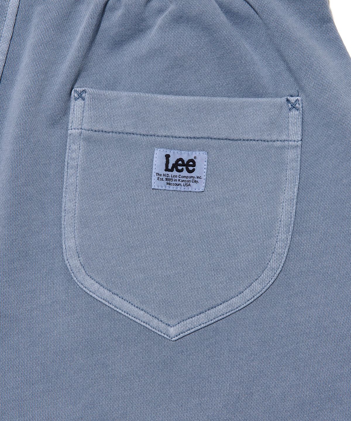 리(LEE) 레이블 다잉 스웻 쇼츠 피그먼트 블루