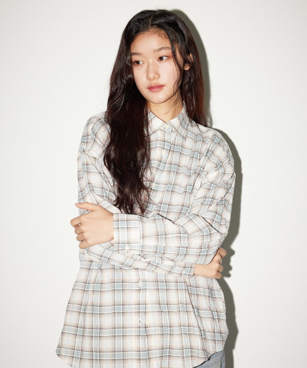 리(LEE) 우먼 홀리데이 체크 셔츠 라이트 그린