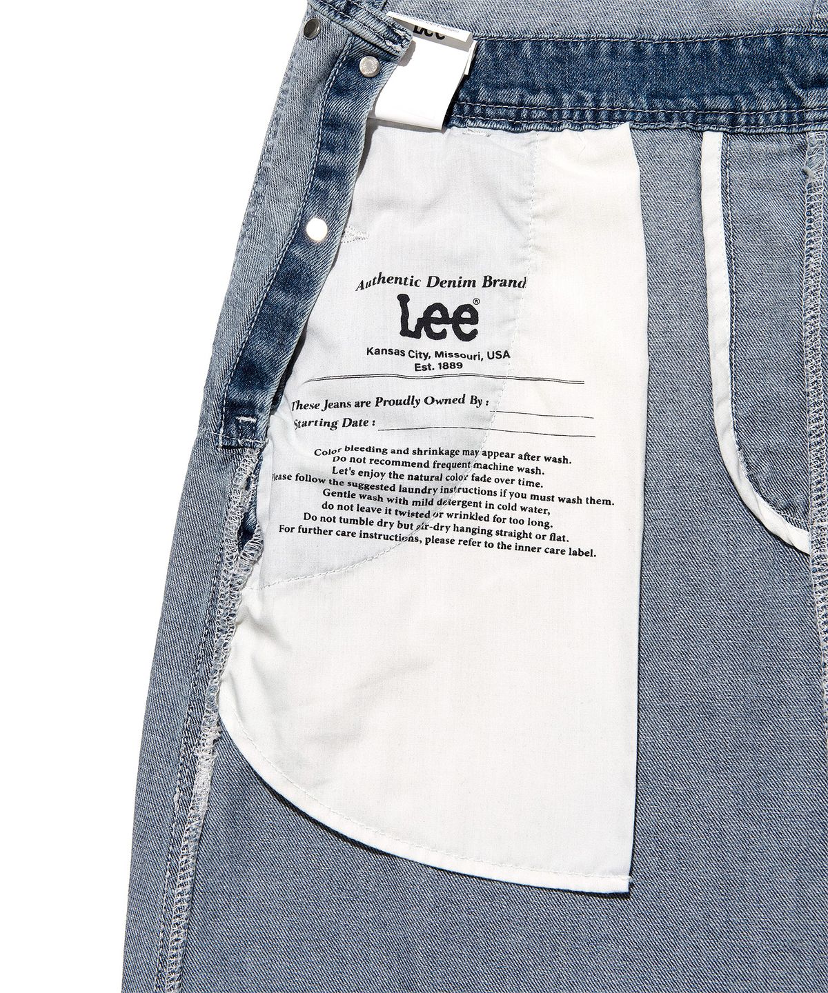 리(LEE) 우먼 데님 오버롤 스커트 인디고 미듐