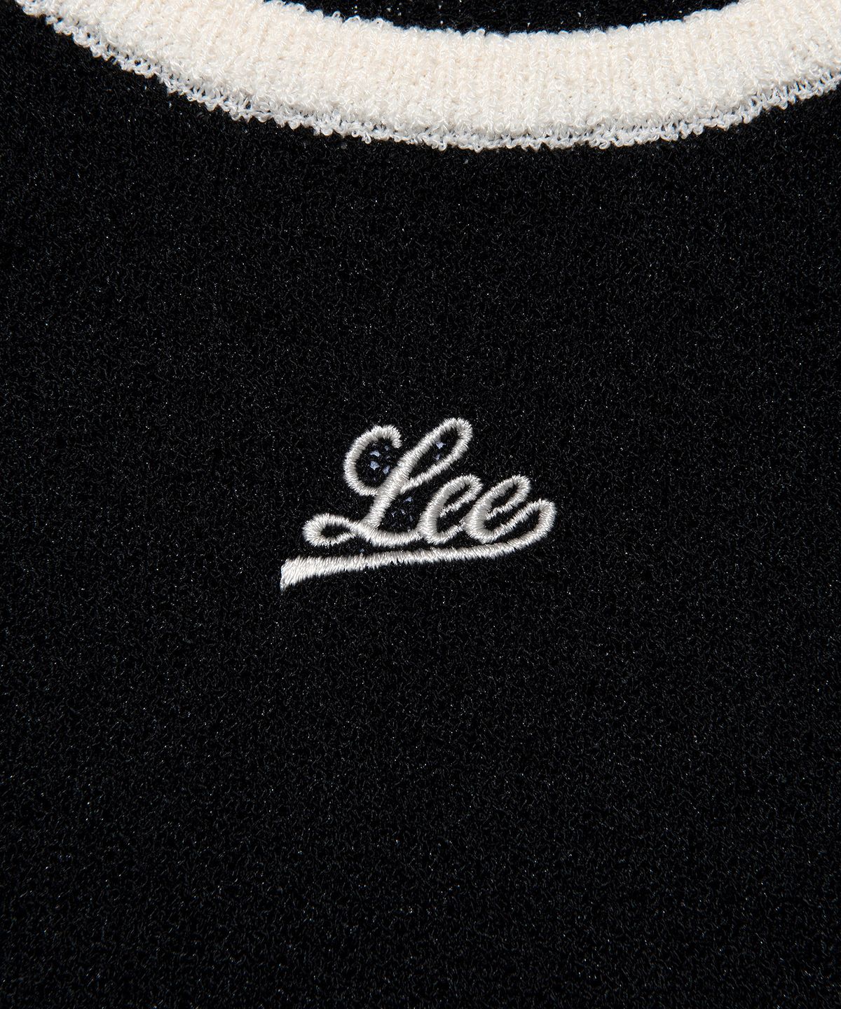 리(LEE) 우먼 래글런 배색 니트 블랙