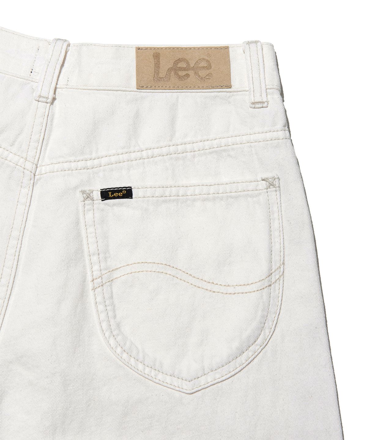 리(LEE) 우먼 린넨 릴랙스드핏 데님 팬츠 에크루