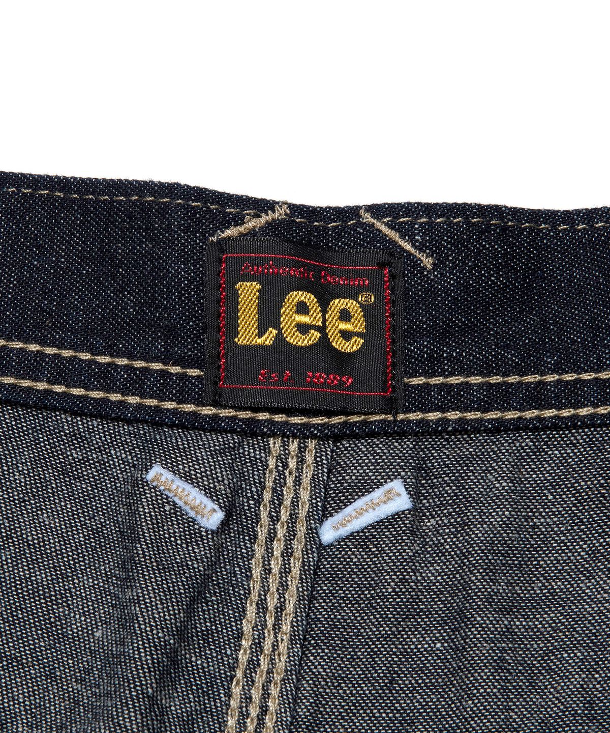 리(LEE) 린넨 데님 팬츠 인디고 로우