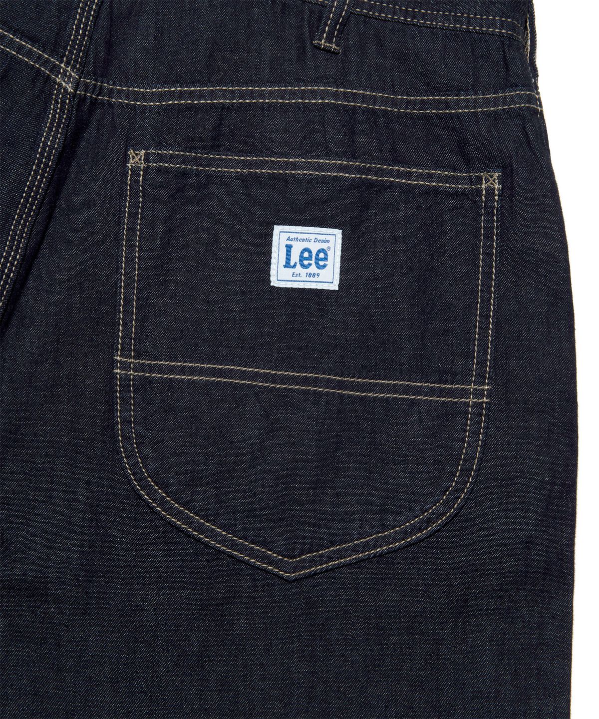 리(LEE) 린넨 데님 팬츠 인디고 로우