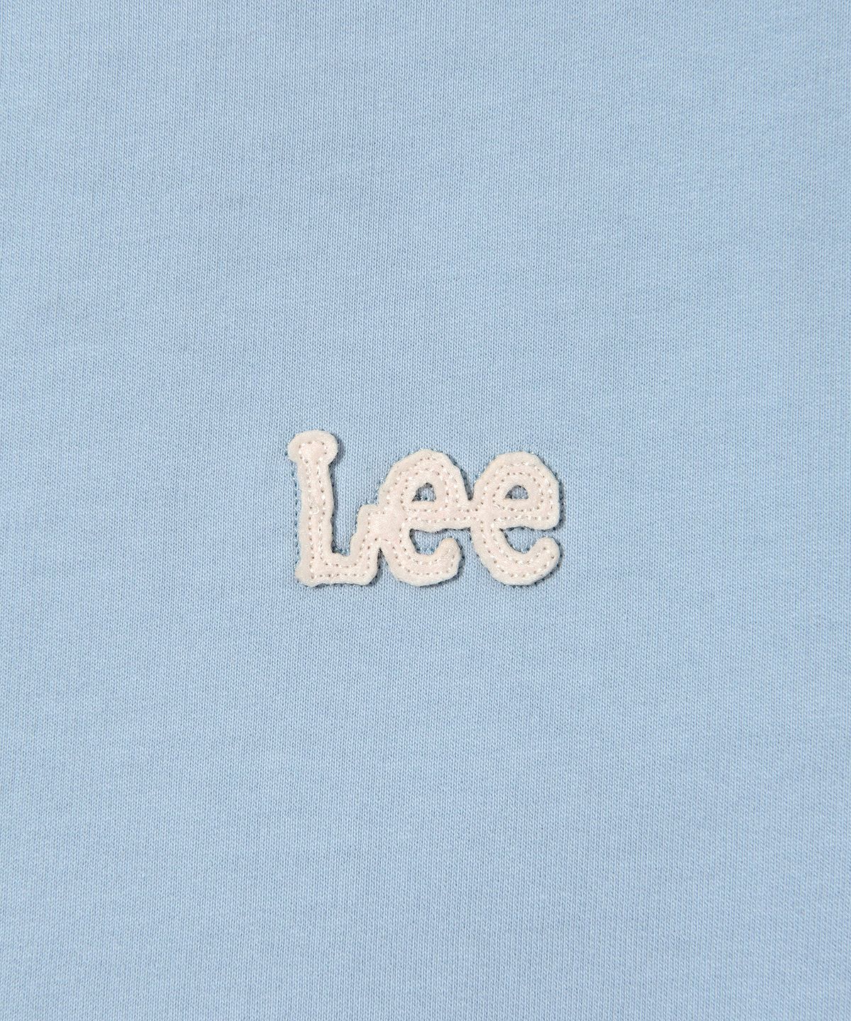 리(LEE) 펠트 트위치 로고 반팔 맨투맨 블루