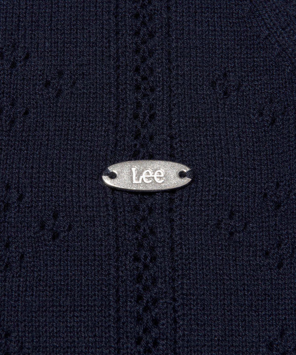 리(LEE) 우먼 스카시 카라 가디건 네이비
